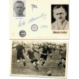 German Football Autograph 1921 - Marohn,Arthur - (1893-1959) S/W-Foto, auf der Rückseite original