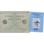 Olympic Games 1932 Winner diploma Figure skating - Official winner diploma Olympic Games 1932 figure