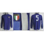 match worn football shirt Italia 1977 - Ãbersetzen! Italien - Trikot 1977 - Original match worn