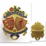 Particiaption Pin Football England Scotland 1912 - Participation badge from the international