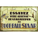 sheet metal sign Belgium 1927 Football 49.5x34 - Flat tinboard made by ROB. OTTEN in Brussels,