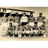 Football Autograph NÃ®mes Olympique - Ãbersetzen! Nîmes Olympique 1950er - s/w-Mannschaftsfoto