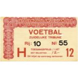 Olympic Games 1928. Football Ticket Amsterdam - Original daily ticket for the football tournament,