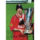 Autograph football R. Fowler - Colour photo of the Veta Cup victory 2001 with original signature