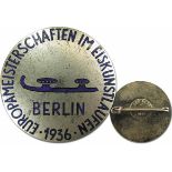 European Figure Skating Championships 1936 Badge - Official participation badge European Figure