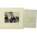 German Armay 1935 - 1943 Generalsadmiral Reader - original Foto and original Autograph, 37.5x34 cm