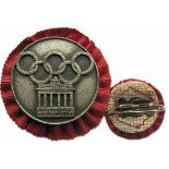 Participation Badge: Olympic Games 1936. - Official badge for the German sports Camp Week 2 in