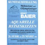 Olympic Medal winner 1936 Art Exhibiton Poster - Figure skater and Olympic Champion Ernst Baier