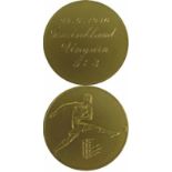 Gold Participation medal Germany v Hungary 1930 - DFB Gold participation medal for Ludwig "