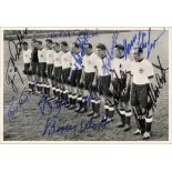 Autograph World Cup 1954. Team Germany - Black-and-white collector cards "Deutsche Nationalelf FuÃ