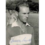 Autograph Football Germany Austria - Neumer, Leopold - (1919-1990) S/W-Pressefoto mit original