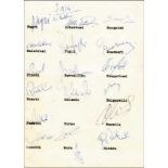 Autograph sheet Italy 1964 with 19 Autographs - Ãbersetzen! Italien 1964 - Blancobeleg Italien