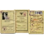 Olympic Games 1936 Gold medal Winner ID-Card - Ãbersetzen! Baier,Ernst - Original Reisepass des "