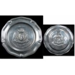 UEFA Cup Plate Standard Liege FC Barcelona 1982 - Commemorative pewter plate from the European Cup