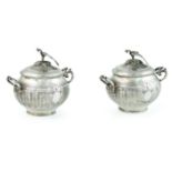 A Pair of Ottoman Silver Sugar Bowls