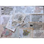Essex 18th-19th Century Lot of 25 County Maps Good Lot of 25 Copper & Steel Engraved Maps.