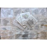 British County Maps C1830-50 Lot of 45 Maps Incl Northants, Notts, Northumberland, Westmoreland,