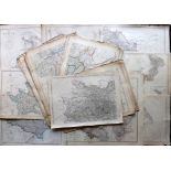 Weekly Dispatch C1860 Lot of 60+ Maps by Edward Weller et al. Incl Prussia, Germany, Kent,