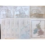 British Isles/England and Wales 1808-1892 Lot of 9 Maps Lot of 9 Maps showing the British Isles or