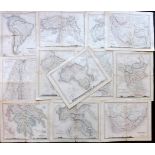 Dower, John C1850 Lot of 12 Maps from the School Atlas Incl South America, Turkey, Russia, Persia,