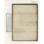 Charles II signed warrant dated 21st September, 1660 Charles II signed warrant dated 21st September,