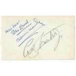 Laurel and Hardy autographs Laurel and Hardy autographs on loose autograph album page, along with