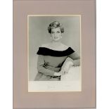 Hand signed photograph, ready to frame of Princess Diana A signed photograph of Princess Diana,