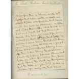 Lord Nelson double sided letter with typed translation Lord Nelson double sided letter (no addressee