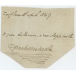 Charles Dickens autographed note Dickens, Charles. Autograph note signed, "Twenty Seventh April