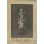 HM King George V signed photograph HM King George V, fine signed and inscribed photograph of the