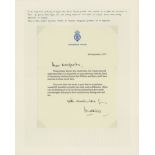 Signed Prince Charles letter after death of Diana. Typed and signed letter by HRH Prince Charles, to