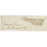 Clipped signature of Charles Dickens Clipped signature of Charles Dickens on 5 x 15 Clipped