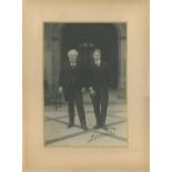 Vandyk photograph of David Lloyd George and Prince of Wales (King Edward VIII) signed. Property of a