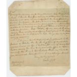 Sir Walter Scott concluding page from autographed letter Literature - autograph - Sir Walter Scott