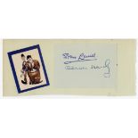 Laurel and Hardy autographs Laurel and Hardy autographs from an autograph book, with attached