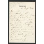 Joseph Lister signed letter Autograph - medical - Joseph Lister, founder of antiseptic surgery