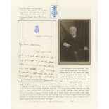 HRH Prince George, later King George V letter HRH Prince George, later King George V - handwritten