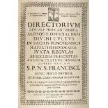 FRAY FRANCISCO DÍAZ. Libro de coro. “Directorium Rituale pro Cantoribus, alijsque officialibus