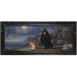 JOSÉ GARCÍA HIDALGO (1645-1717) San Agustín y el misterio de la Trinidad Óleo sobre lienzo. 50 x