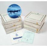 A set of eight Royal Worcester bone china “Dambuster’s” series collector’s plates, each with