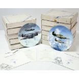 A set of ten Coalport bone china “Reach For The Sky” series collector’s plates, each with