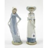 Two Lladro Nao female figures, 12¾” & 12½” high.