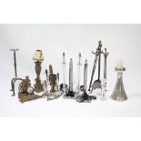 Various candle stands, table lamps, etc.