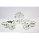 A Fenton bone china "Carnation" pattern twenty-six piece part tea service; & a Mappin & Webb EPNS