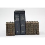 Nine late 19th century leather-bound volumes "Darwin's Work" & "The Compact Edition of the Oxford