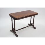 A Victorian mahogany centre table with rounded corners & moulded edge to the rectangular top, & on