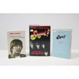 A hardback volume “Shout, The True Story of The Beatles” by Philip Norman; a ditto paperback volume;