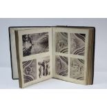 A late 19th/early 20th century photograph album containing approximately one hundred & fifty various