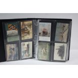 AN ALBUM OF APPROXIMATELY TWO HUNDRED & SIXTY POSTCARDS, early-mid 20th century, Military, Naval,