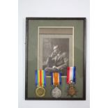 A World War One trio awarded to Lieutenant W. Charters, R. N. R.; 1914-15 Star, Victory Medal, &